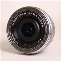 Used Olympus M.Zuiko Digital ED 14-42mm f/3.5-5.6 EZ Zoom Lens Silver