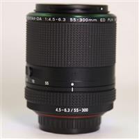 Used HD Pentax-DA 55-300mm f/4.5-6.3 ED PLM WR RE Telephoto Zoom Lens