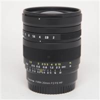 Used Tokina Firin 20mm f/2 FE Manual Focus Lens Sony E Mount