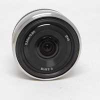 Used Sony E 16mm f/2.8 Wide Angle Pancake Lens silver