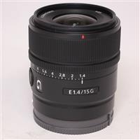 Used Sony E 15mm f1.4 G e-mount Lens