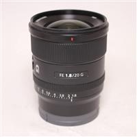 Used Sony FE 20mm f/1.8 G Ultra Wide Angle Prime Lens