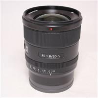 Used Sony FE 20mm f/1.8 G Ultra Wide Angle Prime Lens