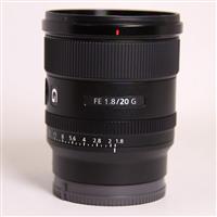 Used Sony FE 20mm f/1.8 G Ultra Wide Angle Prime Lens