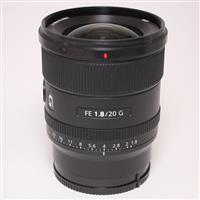 Used Sony FE 20mm f/1.8 G Ultra Wide Angle Prime Lens