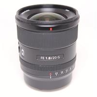 Used Sony FE 20mm f/1.8 G Ultra Wide Angle Prime Lens