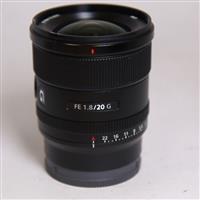 Used Sony FE 20mm f/1.8 G Ultra Wide Angle Prime Lens