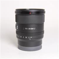 Used Sony FE 20mm f/1.8 G Ultra Wide Angle Prime Lens
