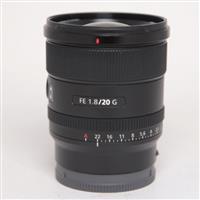Used Sony FE 20mm f/1.8 G Ultra Wide Angle Prime Lens