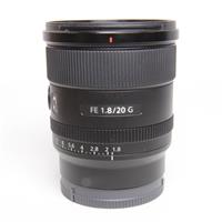 Used Sony FE 20mm f/1.8 G Ultra Wide Angle Prime Lens