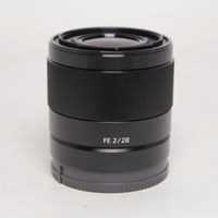 Used Sony FE 28mm f/2 Wide Angle Prime Lens