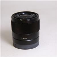 Used Sony FE 28mm f/2 Wide Angle Prime Lens