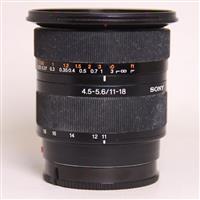 Used Sony A-Mount DT 11-18mm lens f/4.5-5.6