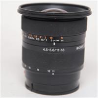 Used Sony A-Mount DT 11-18mm lens f/4.5-5.6