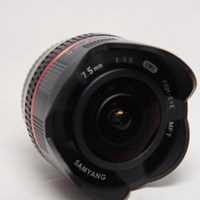 Used Samyang 7.5mm f/3.5 UMC Fisheye Micro Four Thirds Lens Black