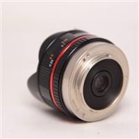 Used Samyang 7.5mm f/3.5 UMC Fisheye Micro Four Thirds Lens Black