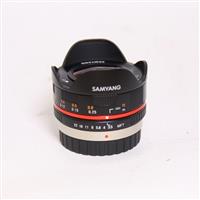 Used Samyang 7.5mm f/3.5 UMC Fisheye Micro Four Thirds Lens Black
