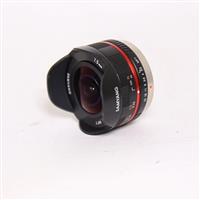 Used Samyang 7.5mm f/3.5 UMC Fisheye Micro Four Thirds Lens Black