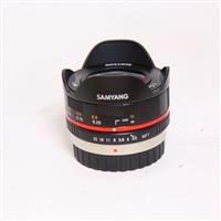 Used Samyang 7.5mm f/3.5 UMC Fisheye Micro Four Thirds Lens Black