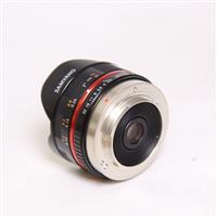 Used Samyang 7.5mm f/3.5 UMC Fisheye Micro Four Thirds Lens Black
