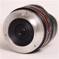 Used Samyang 7.5mm f/3.5 UMC Fisheye Micro Four Thirds Lens Black