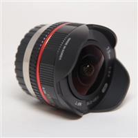 Used Samyang 7.5mm f/3.5 UMC Fisheye Micro Four Thirds Lens Black