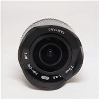 Used Samyang 7.5mm f/3.5 UMC Fisheye Micro Four Thirds Lens Black