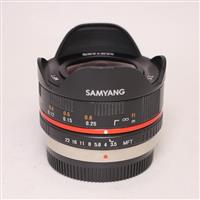 Used Samyang 7.5mm f/3.5 UMC Fisheye Micro Four Thirds Lens Black