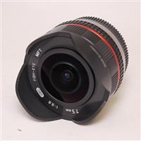 Used Samyang 7.5mm f/3.5 UMC Fisheye Micro Four Thirds Lens Black