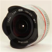 Used Samyang 7.5mm f/3.5 UMC Fisheye Micro Four Thirds Lens Silver
