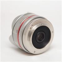 Used Samyang 7.5mm f/3.5 UMC Fisheye Micro Four Thirds Lens Silver