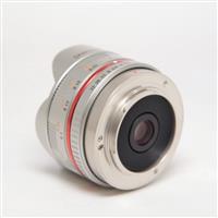 Used Samyang 7.5mm f/3.5 UMC Fisheye Micro Four Thirds Lens Silver