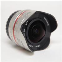 Used Samyang 7.5mm f/3.5 UMC Fisheye Micro Four Thirds Lens Silver