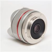 Used Samyang 7.5mm f/3.5 UMC Fisheye Micro Four Thirds Lens Silver