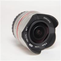 Used Samyang 7.5mm f/3.5 UMC Fisheye Micro Four Thirds Lens Silver