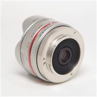 Used Samyang 7.5mm f/3.5 UMC Fisheye Micro Four Thirds Lens Silver