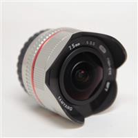 Used Samyang 7.5mm f/3.5 UMC Fisheye Micro Four Thirds Lens Silver