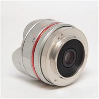 Used Samyang 7.5mm f/3.5 UMC Fisheye Micro Four Thirds Lens Silver
