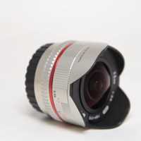 Used Samyang 7.5mm f/3.5 UMC Fisheye Micro Four Thirds Lens Silver