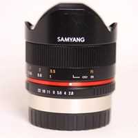 Used Samyang 8mm f/2.8 Fisheye II Lens Fujifilm X