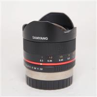 Used Samyang 8mm f/2.8 Fisheye II Lens Fujifilm X