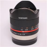 Used Samyang 8mm f/2.8 Fisheye II Lens Fujifilm X