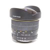 Used Samyang 8mm f/3.5 Asph IF MC Fisheye CS II DH Lens - Nikon
