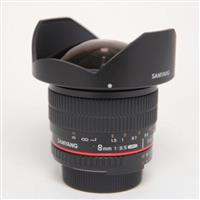 Used Samyang 8mm f/3.5 Asph IF MC Fisheye CS II DH Lens Nikon DX