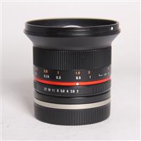 Used Samyang 12mm f/2 NCS CS Ultra Wide Lens Sony E Black