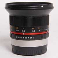 Used Samyang 12mm f/2 NCS CS Ultra Wide Lens Fujifilm X Black