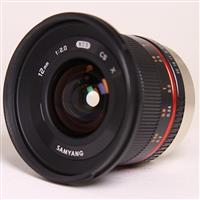 Used Samyang 12mm f/2 NCS CS Ultra Wide Lens Fujifilm X Black