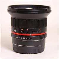 Used Samyang 12mm f/2 NCS CS Ultra Wide Lens Fujifilm X Black