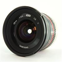 Used Samyang 12mm f/2 NCS CS Ultra Wide Lens Fujifilm X Black