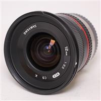 Used Samyang 12mm f/2 NCS CS Ultra Wide Lens Fujifilm X Black